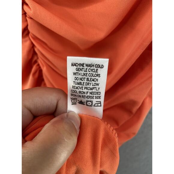 NWT Curations X Amy Morrison Dress Womens Sz S V-Neck Ruched Mini Mango - Picture 9 of 14